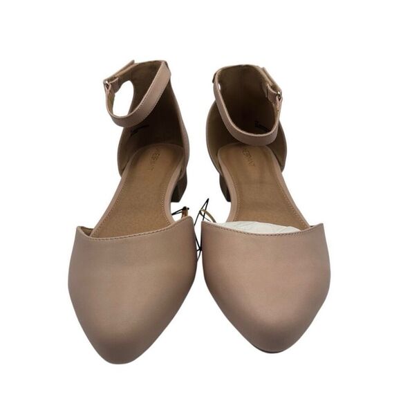 Lane Bryant Dream Cloud Faux Leather Ankle Strap Block Heel Palomino Tan 11W NWT - Picture 1 of 11